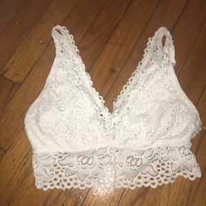 White lace bralette